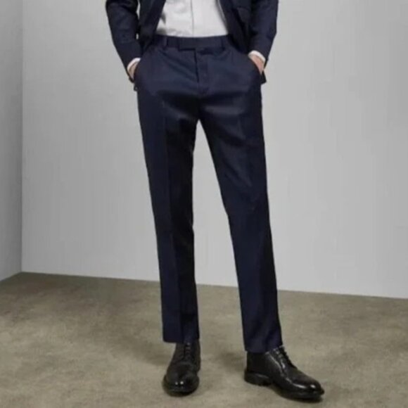 NWT Ted Baker Sz 36L 36x33 Dress Pant Pashion Dinner Suit Trouser Anton Navy - Picture 1 of 15